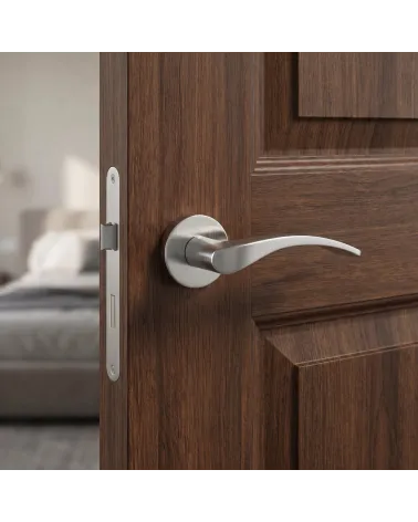 Manilla de Puerta Cromo Satinado de suavidad luminosa - Modelo TUPAI 1927