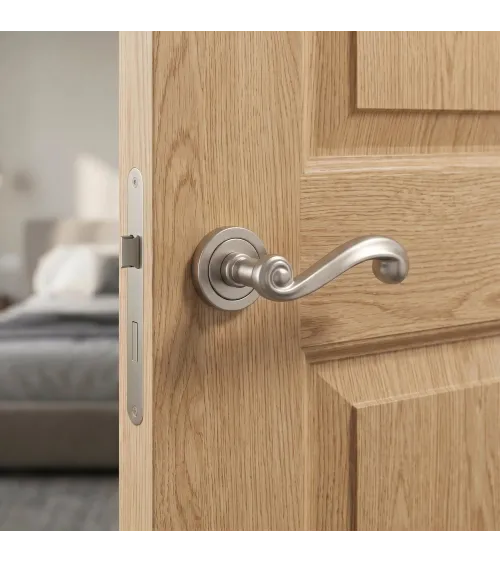 Tirador de puerta níquel cepillado TUPAI 738 tirador de diseño