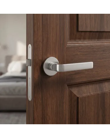 Tiradores de puerta cromo satinado Ento Zai