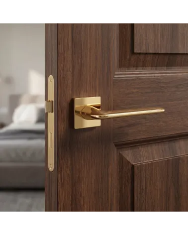 Tirador de Puerta Dorado Pulido Prestigioso y Luminoso - Modelo LILA