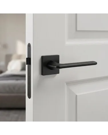 Manilla de Puerta Negra Elegante y de Alta Calidad - Modelo LILA