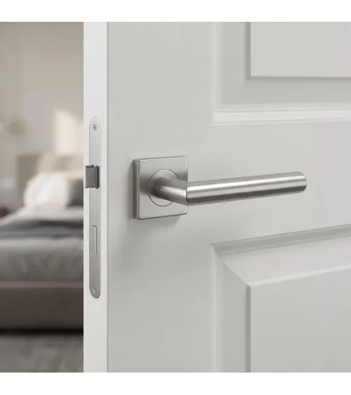 Tirador de puerta color acero inoxidable KVADRAT 1701 manilla de diseño