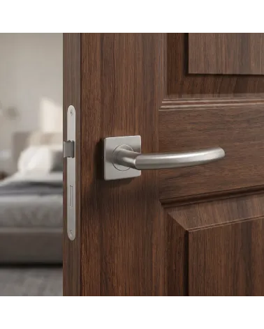 Tirador de Puerta Color Inoxidable Elegante y Robusto - Modelo KVADRAT 1707