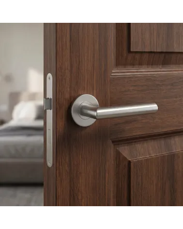 Tirador de Puerta Color Inox con brillo metálico - Modelo OVAL 1701