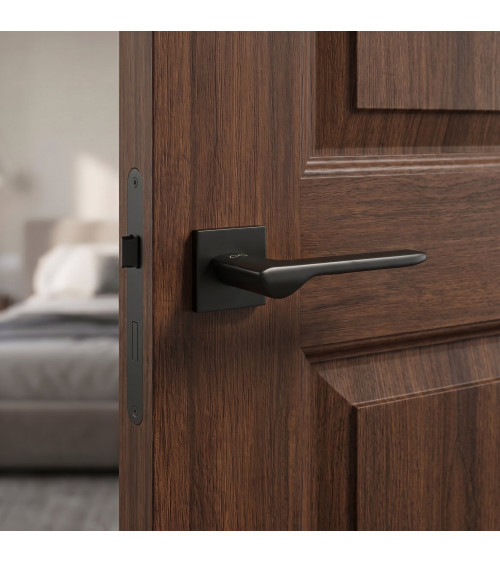 Tirador de puerta negra LIGNE diseño