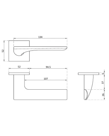 Tirador de Puerta Cromo Cepillado Sutil y Refinado - Modelo IRIS
