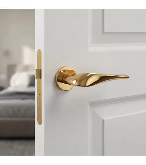 Tirador de puerta oro pulido PETUNIA herrajes de diseño