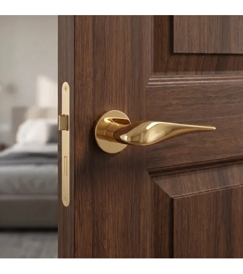 Tirador de puerta oro pulido PETUNIA herrajes de diseño