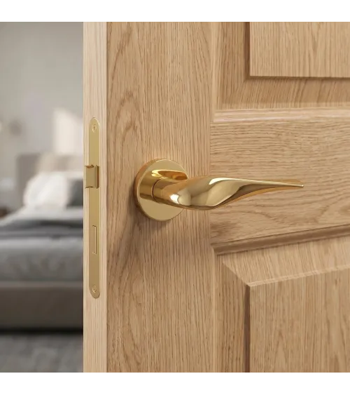Tirador de puerta oro pulido PETUNIA herrajes de diseño