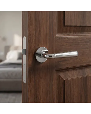 Manilla de Puerta Cromo Pulido Elegante y Reluciente - Modelo MARIGOLD
