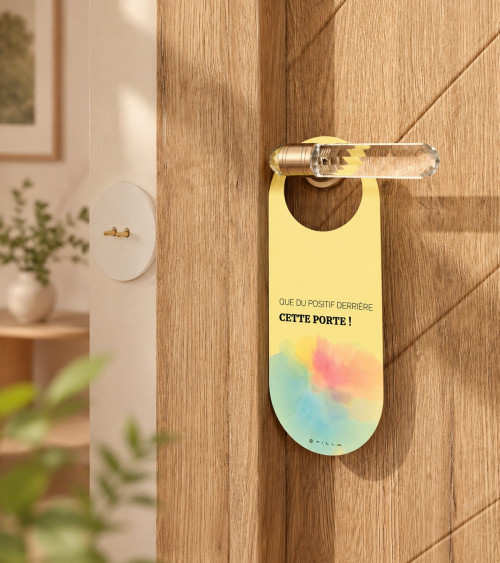 Colgador de puerta reversible Positivo & Zona sin preocupaciones