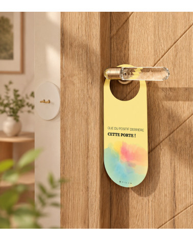 Colgador de puerta reversible Positivo & Zona sin preocupaciones