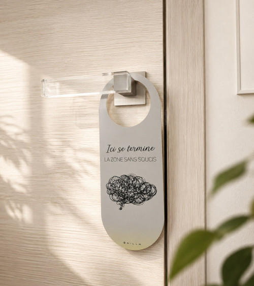 Colgador de puerta reversible Positivo & Zona sin preocupaciones
