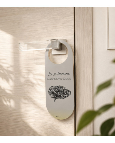 Colgador de puerta reversible Positivo & Zona sin preocupaciones