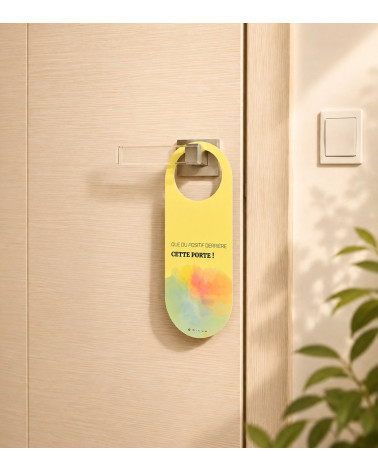 Colgador de puerta reversible Positivo & Zona sin preocupaciones