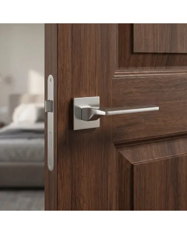 Manilla de Puerta Cromo Satinado Brillante e Intemporal - Modelo SEMPRE