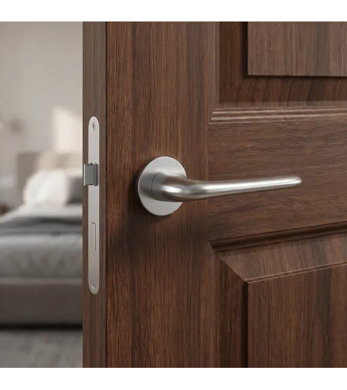 Tirador de puerta Cromo satinado AZALIA manilla de diseño