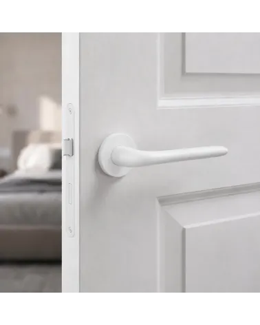 Maneta de Puerta Blanca Chic de tono apaciguador - Modelo AZALIA