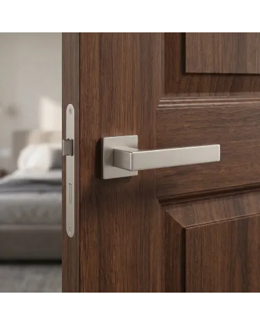 Tirador de Puerta Níquel Satinado con brillo suave - Modelo PINA