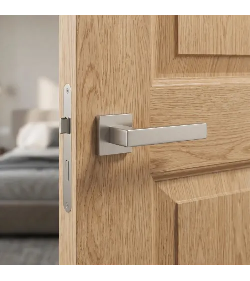 Tirador de puerta níquel satinado PINA tirador de diseño