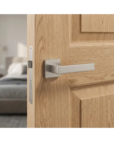 Tirador de Puerta Níquel Satinado con brillo suave - Modelo PINA