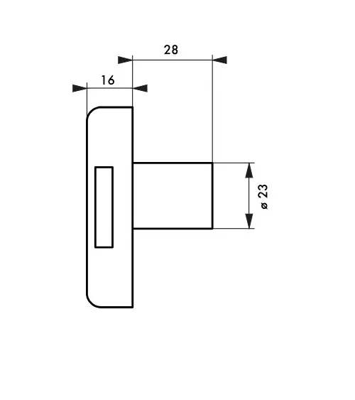 Cilindro STD Latón con botón para cerradura - 3 llaves - 30x30