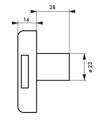 Cilindro STD Latón con botón para cerradura - 3 llaves - 30x30
