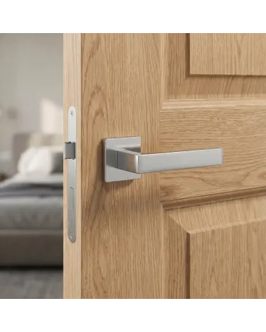 Tirador de Puerta sobre Placa Cuadrada para una decoración geométrica - ALISSO