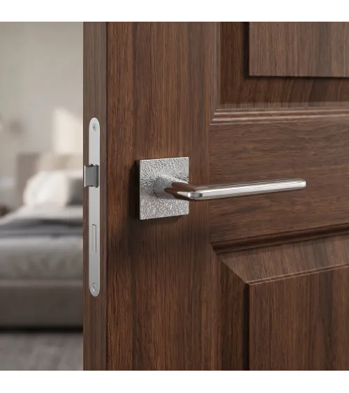 Manilla de puerta TUPAI 4165-T3 de diseño con roseta cuadrada