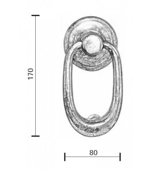 Aldaba en bronce auténtico - modelo BT1529 - manilla de diseño