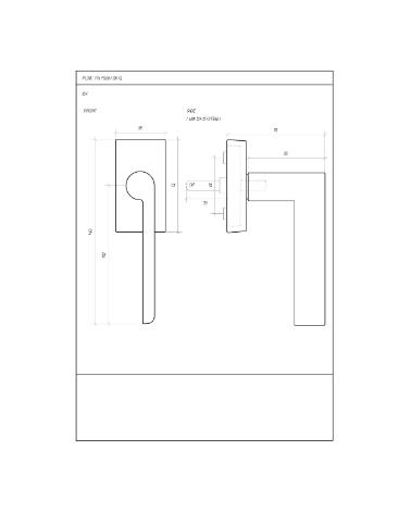 Tirador de ventana estilizado bronce 1928 - tirador de diseño
