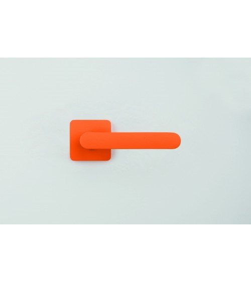 Manilla de puerta de color marrón, placa cuadrada - Colombo Design Mood - tirador de diseño
