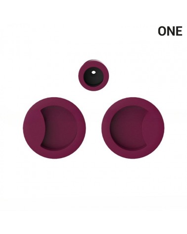 Tirador de cuenco simple de color violeta, para puertas correderas, placa redonda - Colombo Design Mood One - tirador de diseño