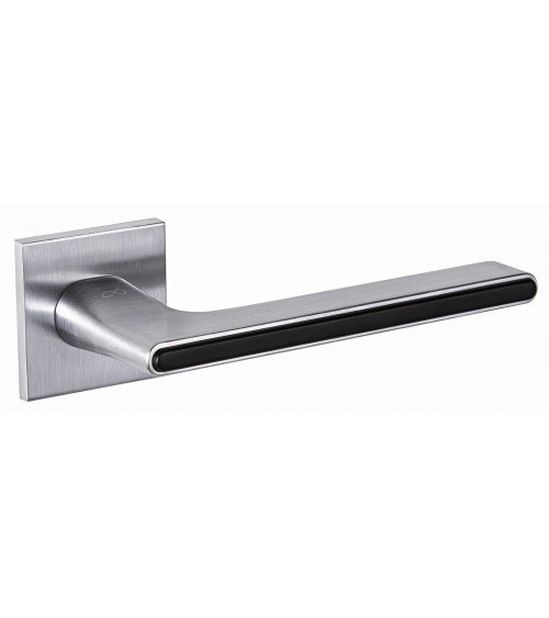 Tirador de puerta negra y dorada Ferrara cuadrada - tirador de diseño