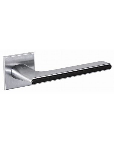 Tirador de puerta negra y dorada Ferrara cuadrada - tirador de diseño