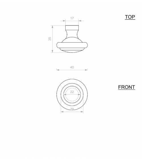 Tope de puerta CDF de hierro - tirador de diseño