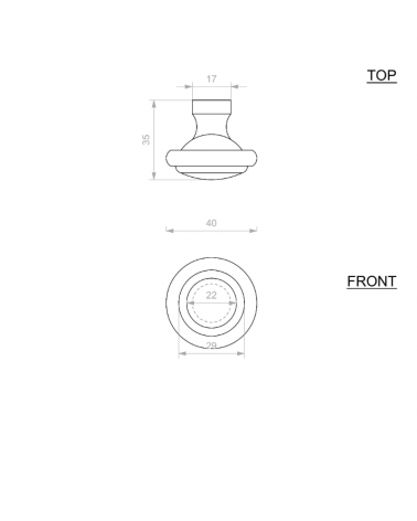 Tope de puerta CDF de hierro - tirador de diseño