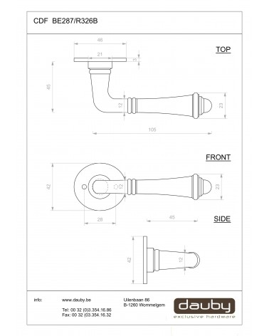 Tirador de puerta negro de hierro 287 - tirador de diseño