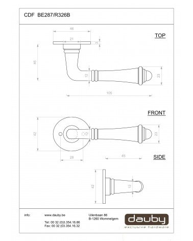 Tirador de puerta negro de hierro 287 - tirador de diseño