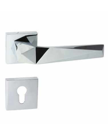 Manilla de puerta DOM Pira QR con llave I - manilla de diseño