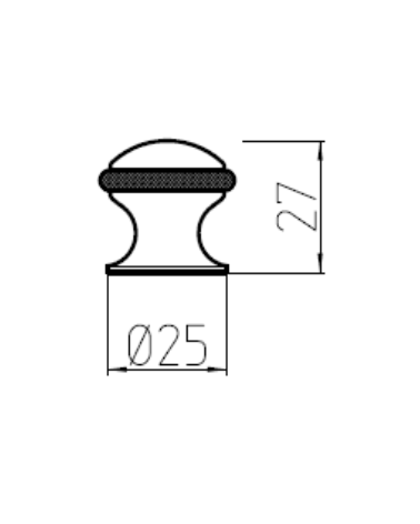Tope de puerta de latón Mandelli - manilla de diseño