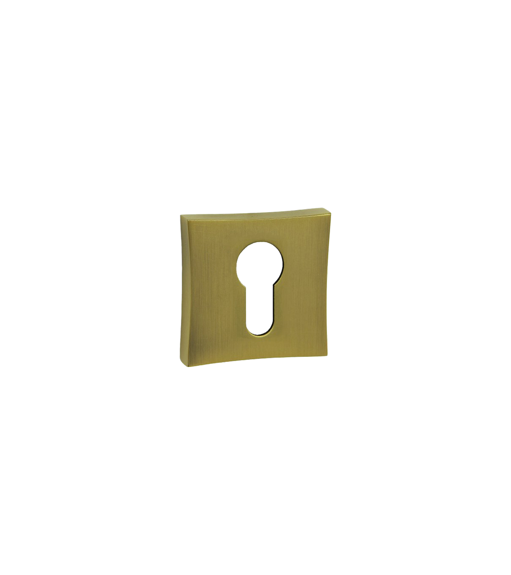 Roseta DOM ORO-QR con llave I - ferretería decorativa de diseño