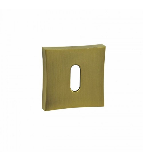Roseta DOM ORO-QR con llave L - ferretería decorativa de diseño