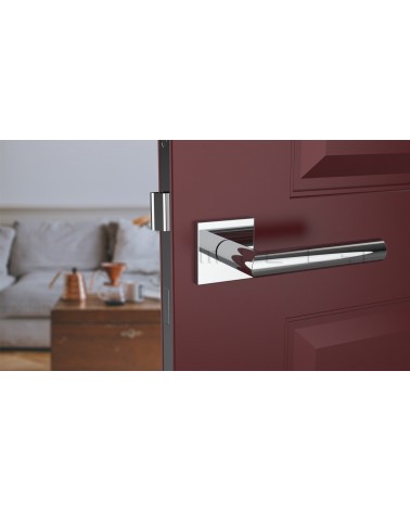 Tirador de puerta cromada pulida ARABIS tirador de diseño montada en una puerta