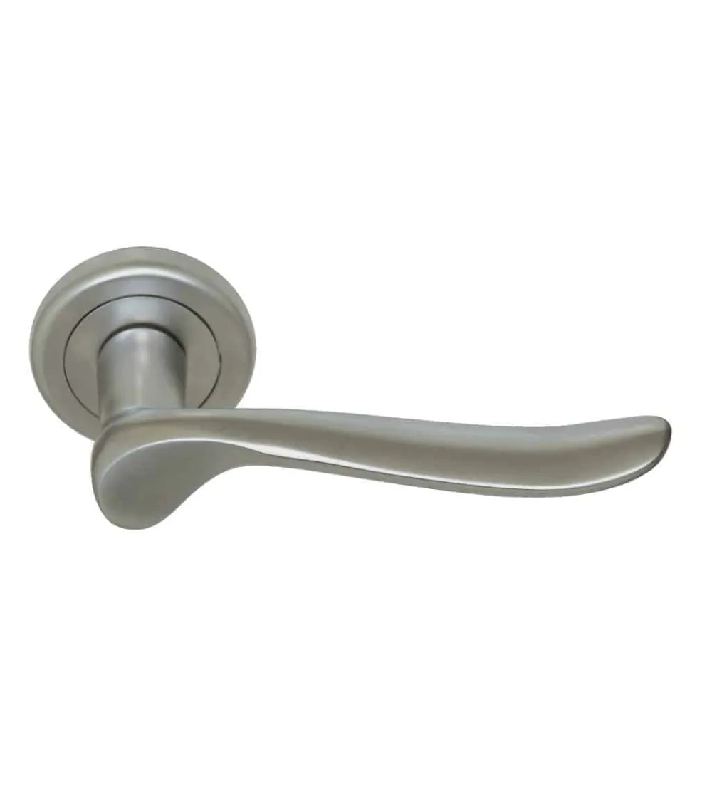 Manilla de puerta Orphée cromo perla — Cromo lacado