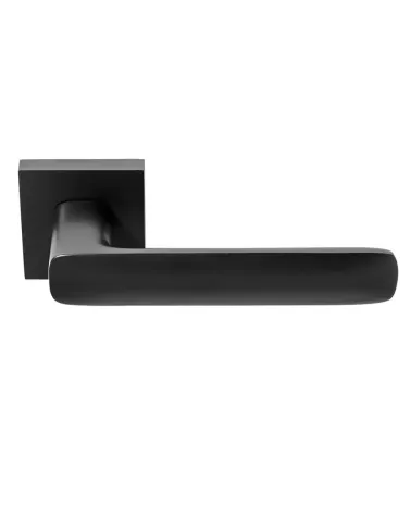 Manilla de puerta Écir de zamak con acabado negro