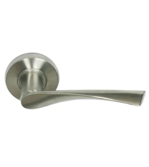Manilla de puerta St Macaire en acero inoxidable cepillado mate — Acero inoxidable