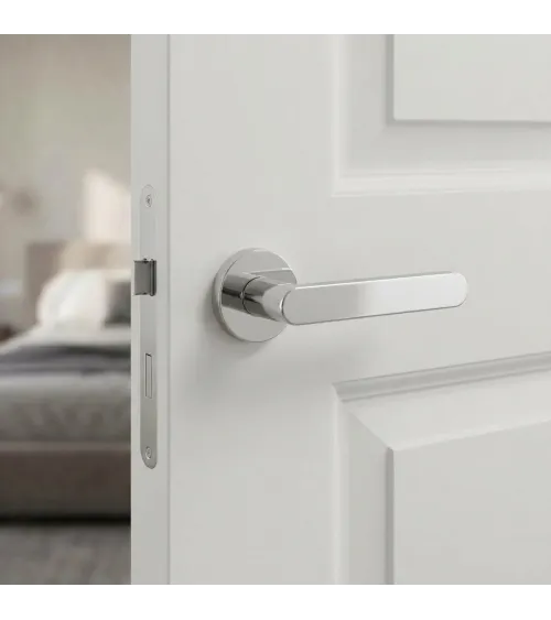 Tirador de puerta cromada pulida ALORA tirador de diseño