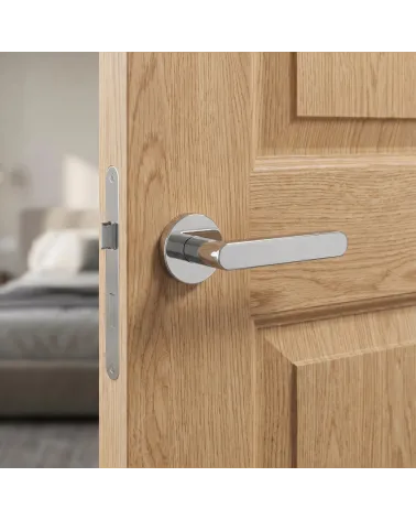 Manilla de Puerta Cromado Brillante Deslumbrante - Modelo ALORA