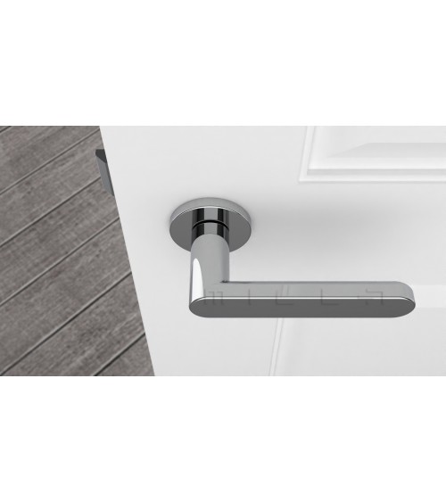 Tirador de puerta cromada pulida ALORA tirador de diseño